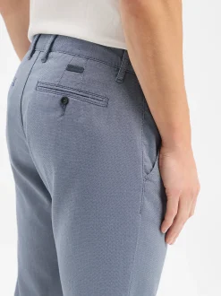 Alberto Herren Stoffhose - Lou-J in marine weiß