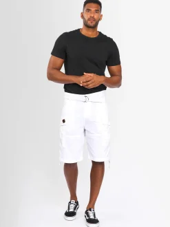 Alessandro Salvarini Herren Cargoshorts - ASLeon in weiß