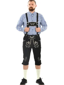 Alessandro Salvarini Herren Trachtenhose - ASGustl in schwarz