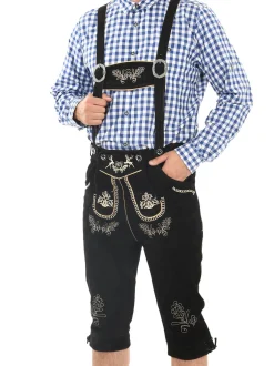 Alessandro Salvarini Herren Trachtenhose - ASGustl in schwarz