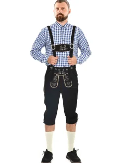 Alessandro Salvarini Herren Trachtenhose - ASSeppl in schwarz