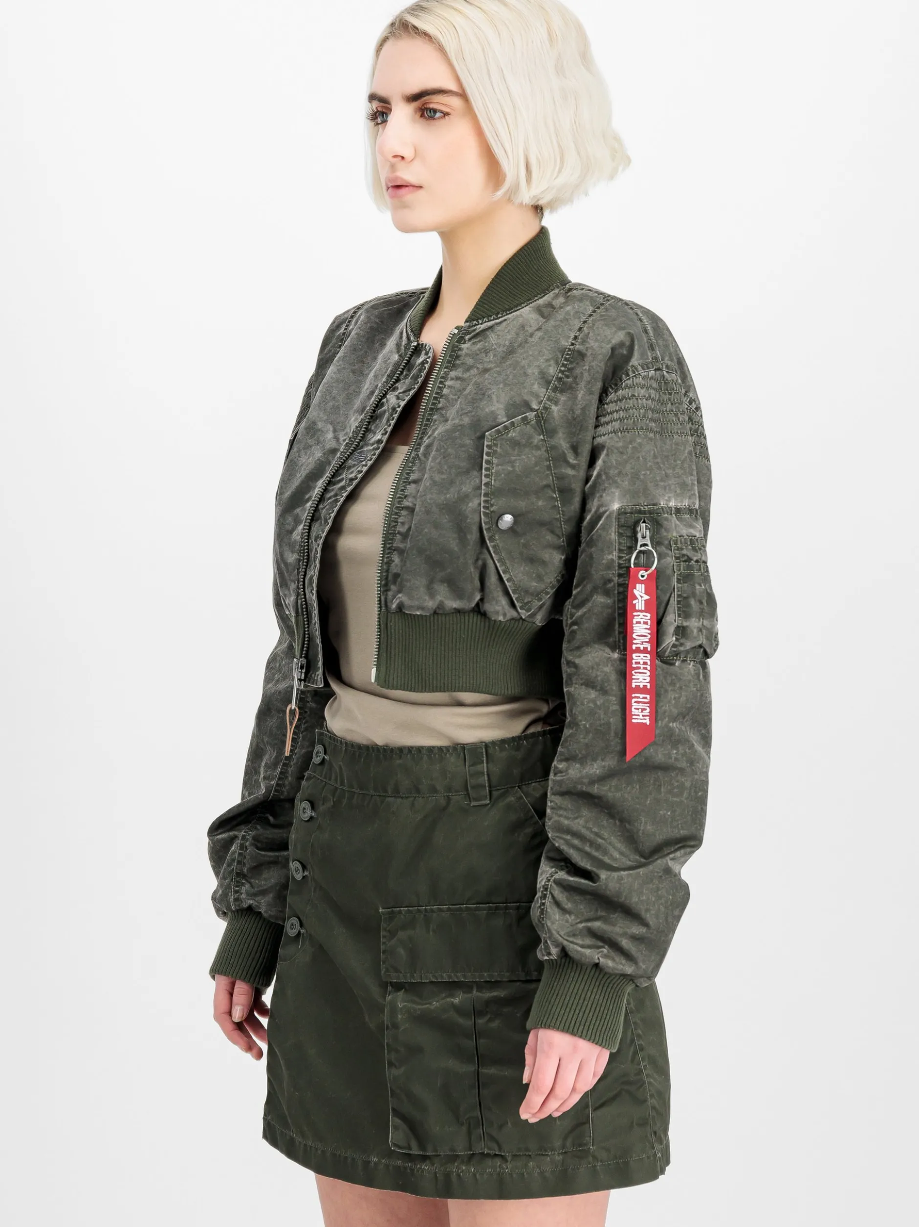 Alpha Industries Damen Bomberjacke in oliv