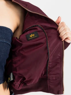 Alpha Industries Damen Bomberjacke in bordeaux