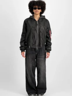 Alpha Industries Damen Bomberjacke in schwarz