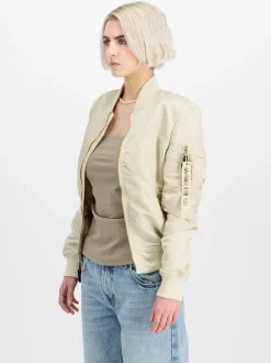 Alpha Industries Damen Bomberjacke in beige
