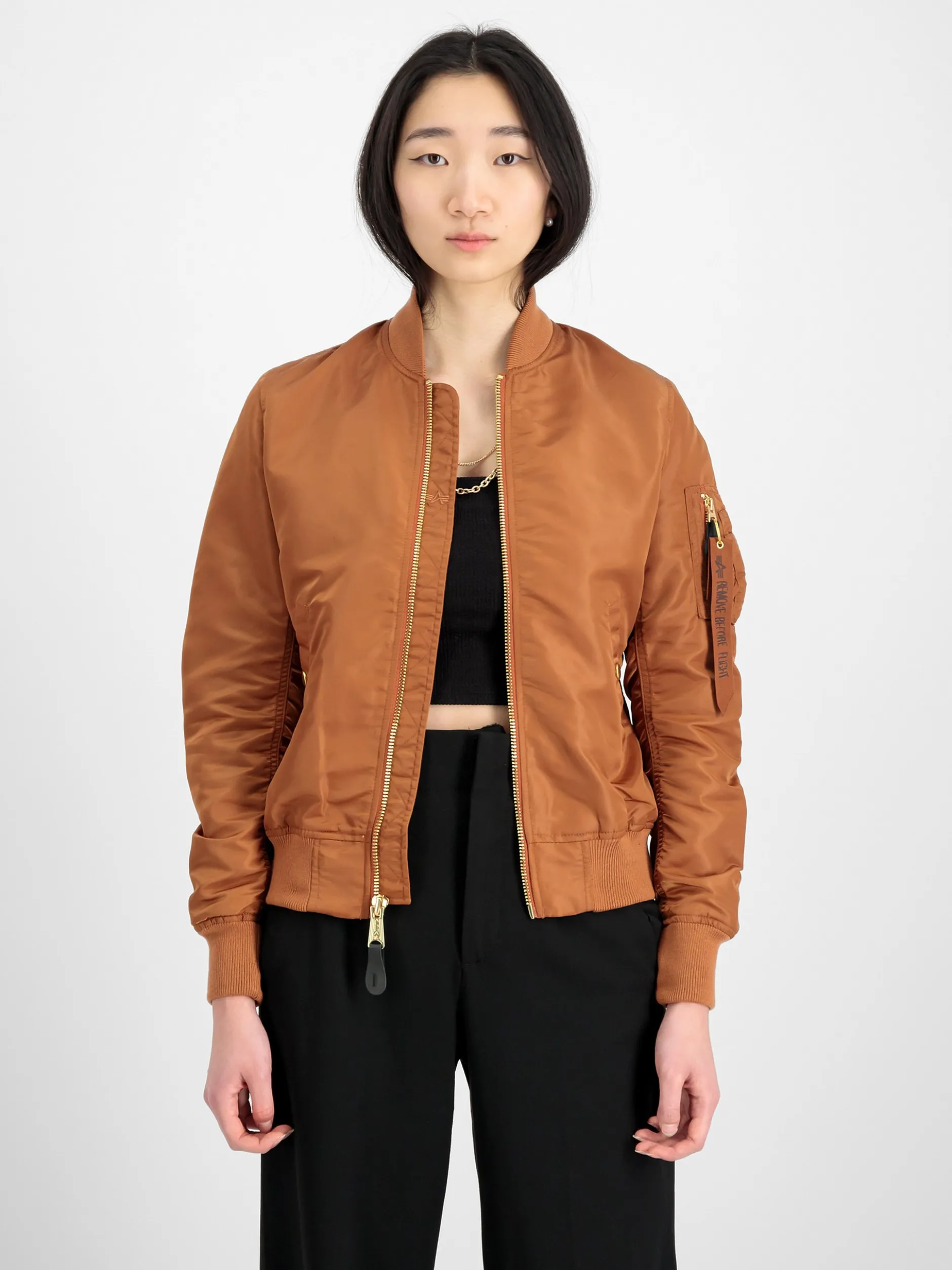Alpha Industries Damen Bomberjacke in cognac