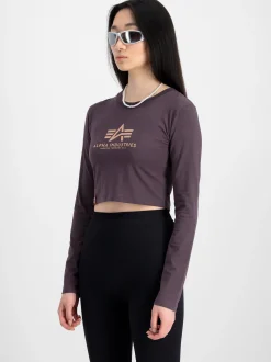 Alpha Industries Damen Langarmshirt in lila