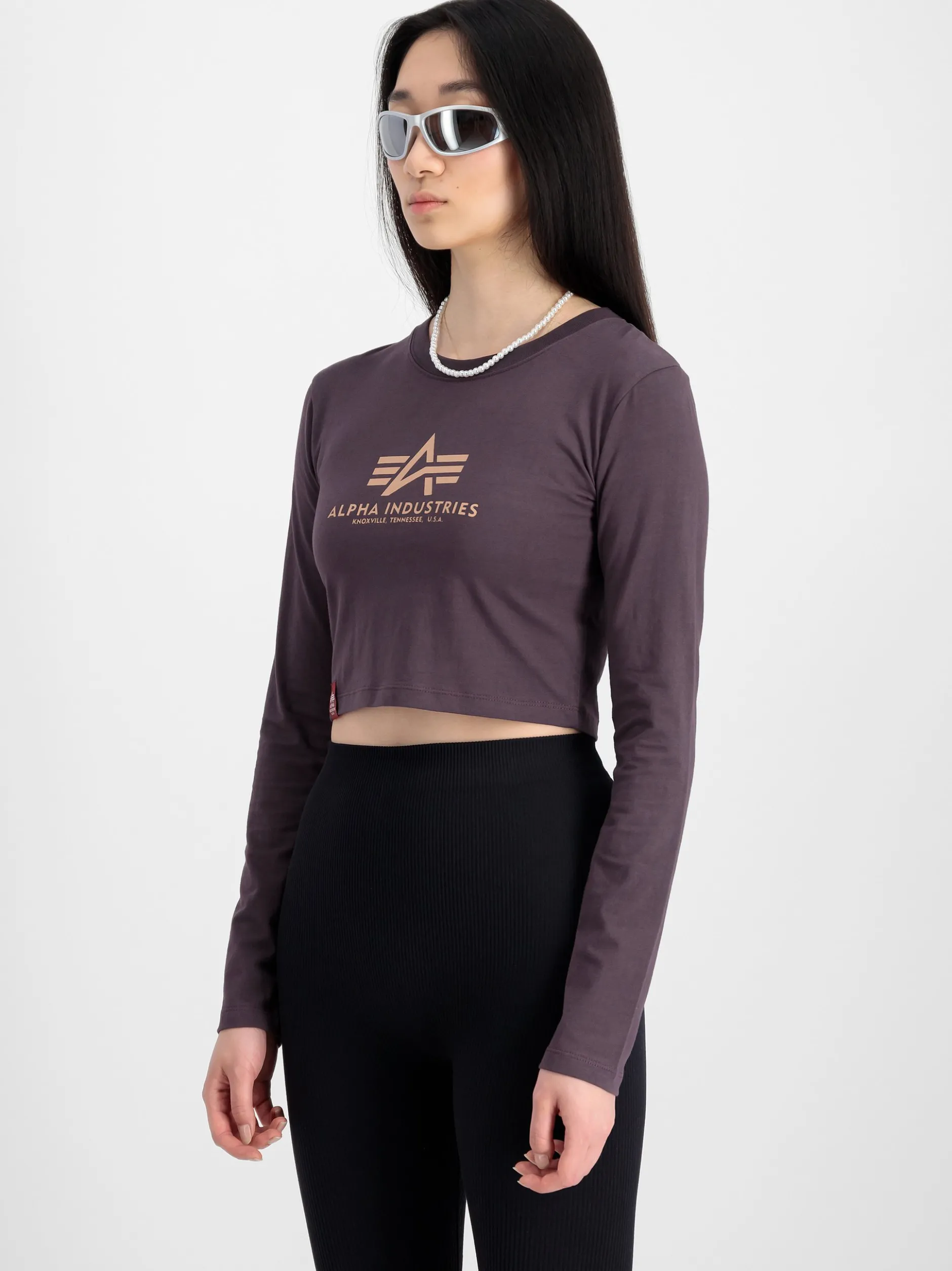 Alpha Industries Damen Langarmshirt in lila