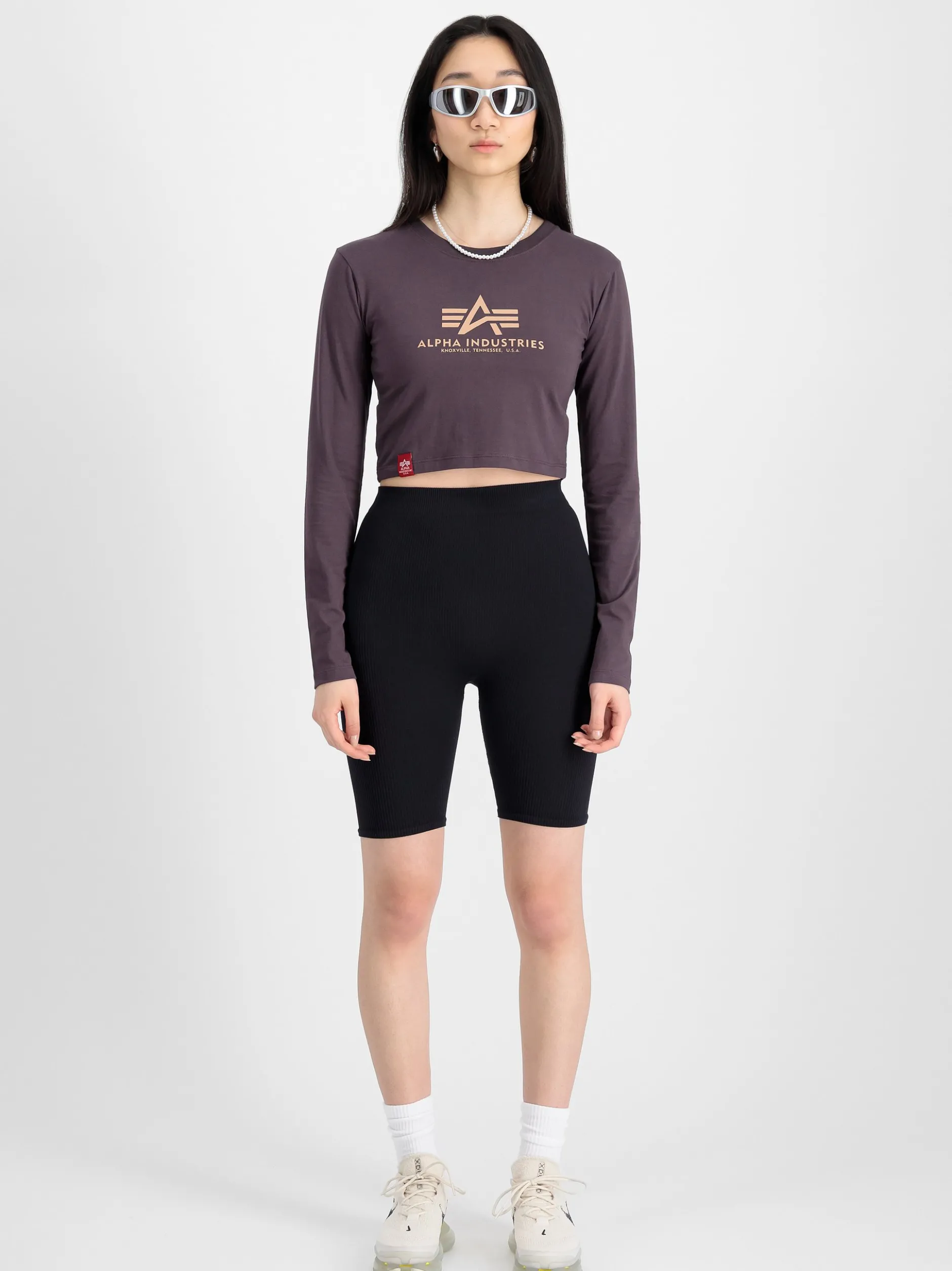 Alpha Industries Damen Langarmshirt in lila