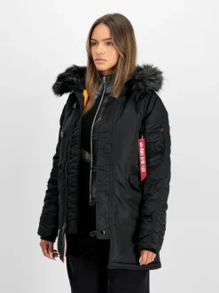 Alpha Industries Damen Parka & Winterjacke in schwarz