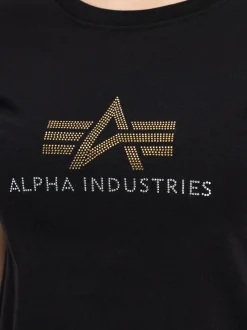 Alpha Industries Damen T-Shirt in schwarz