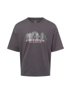 Alpha Industries Damen T-Shirt - Studio Edition in grau rosa