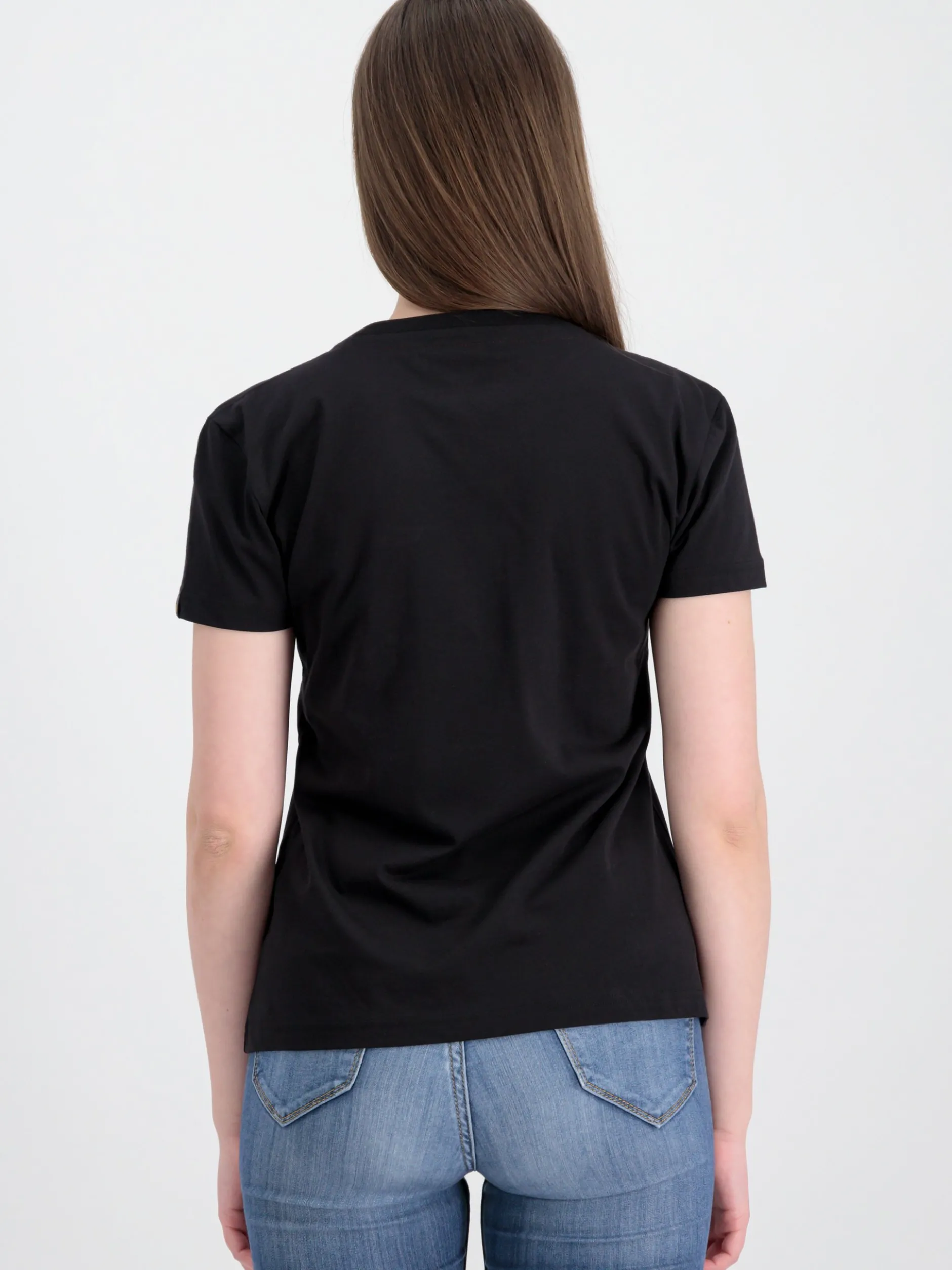 Alpha Industries Damen T-Shirt in schwarz