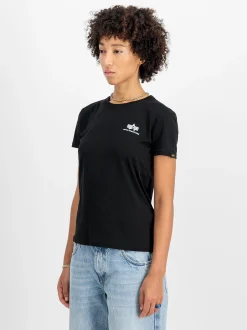 Alpha Industries Damen T-Shirt in schwarz