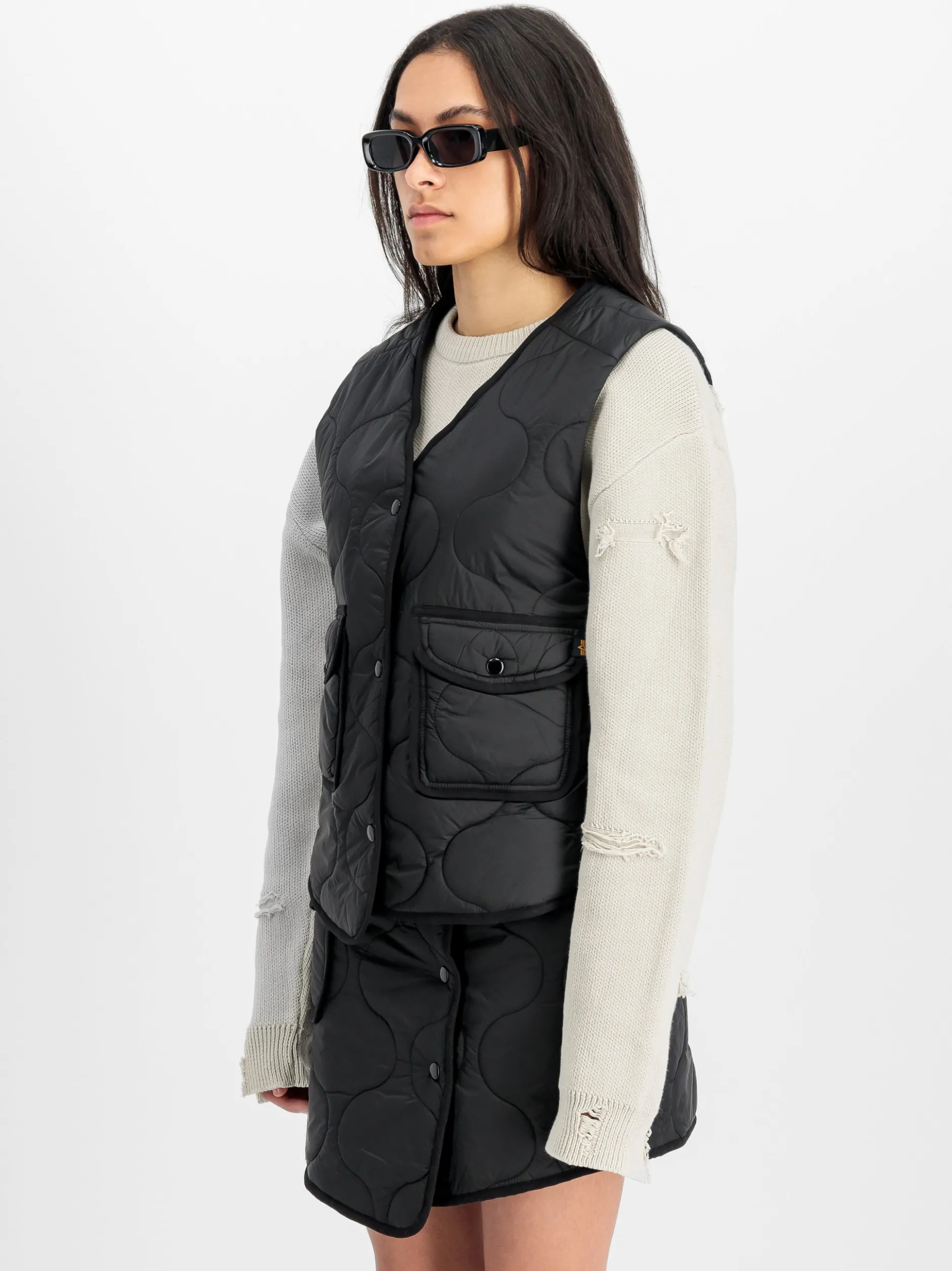 Alpha Industries Damen Weste in schwarz