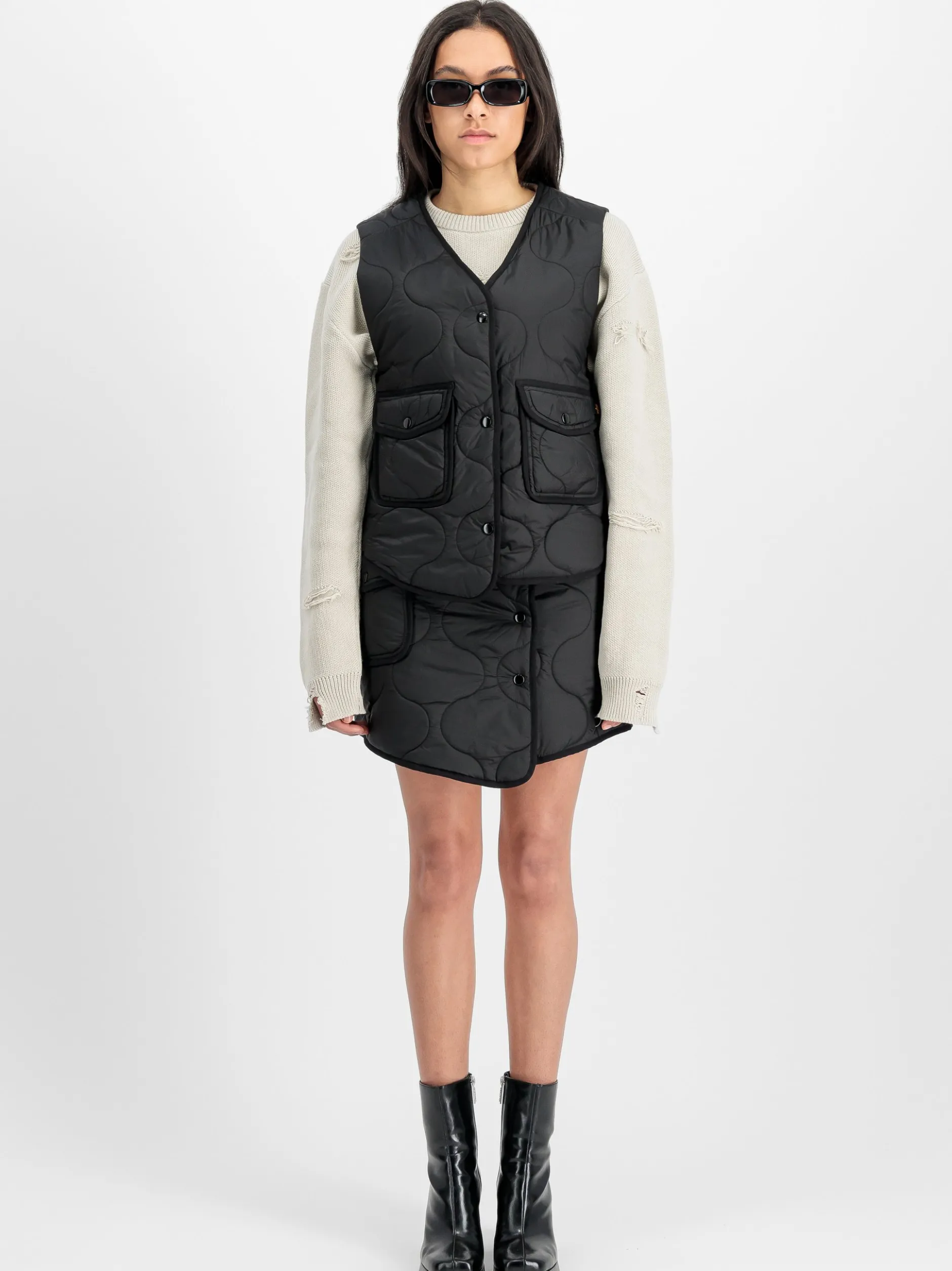 Alpha Industries Damen Weste in schwarz