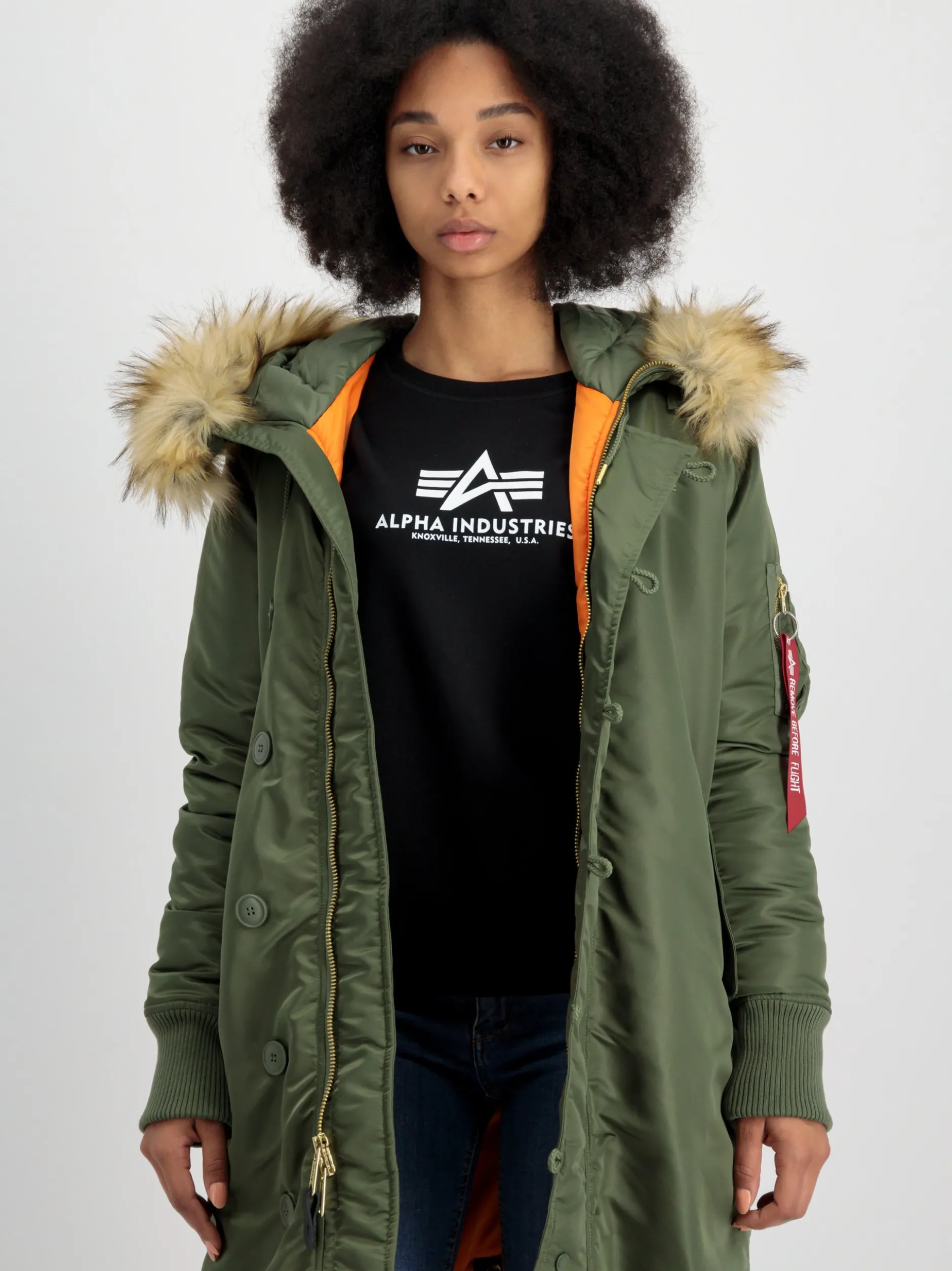 Alpha Industries Damen Winterjacke in grün