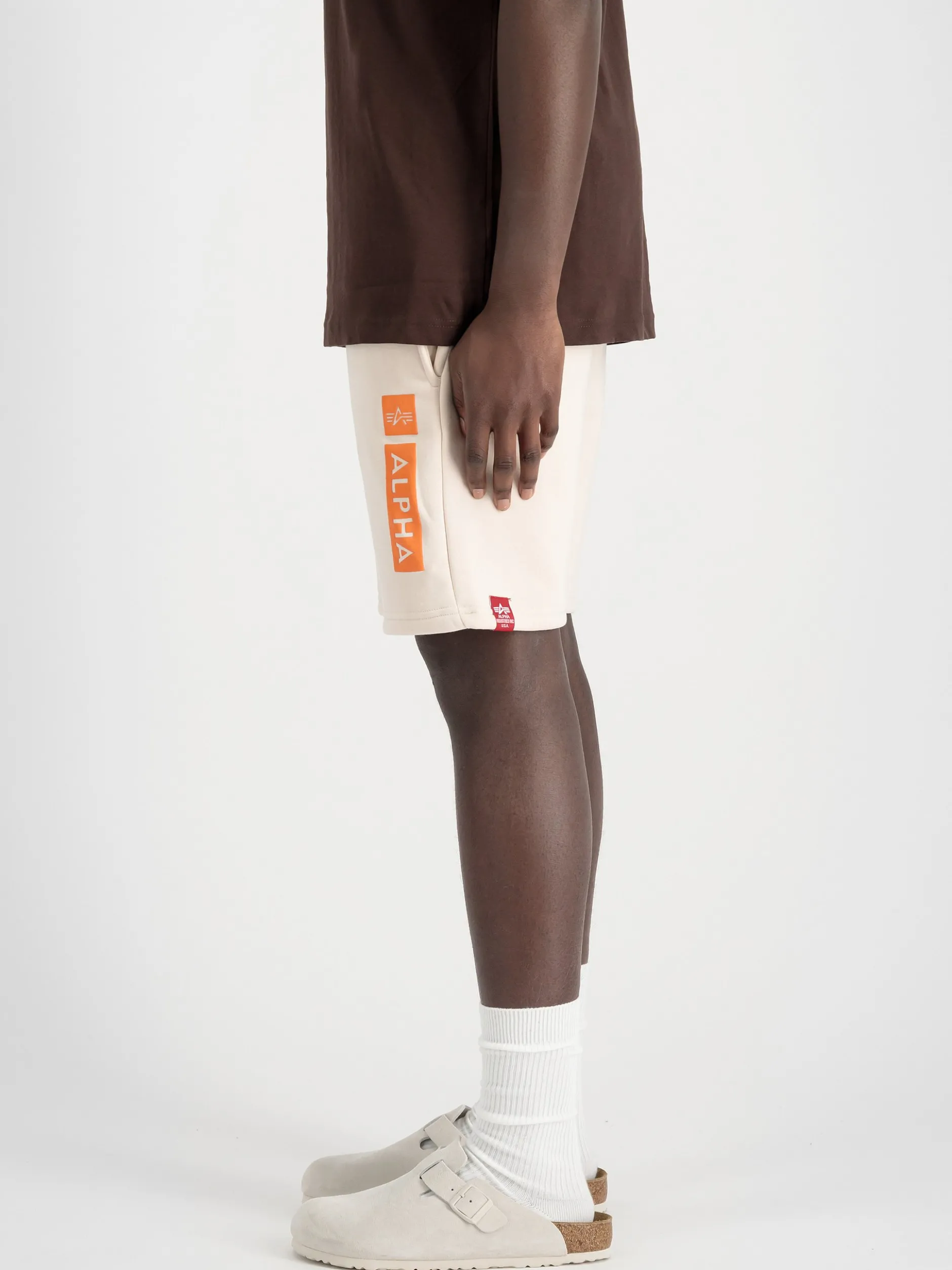 Alpha Industries Herren Kurze Hose in weiß