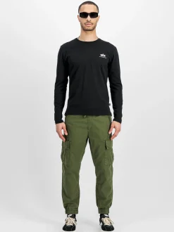 Alpha Industries Herren Langarmshirt in schwarz