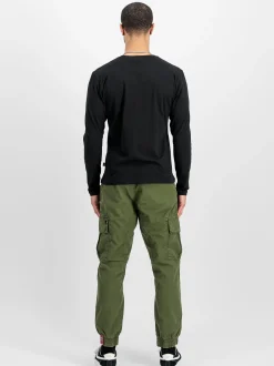 Alpha Industries Herren Langarmshirt in schwarz
