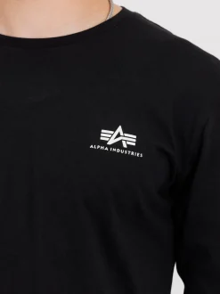 Alpha Industries Herren Langarmshirt in schwarz