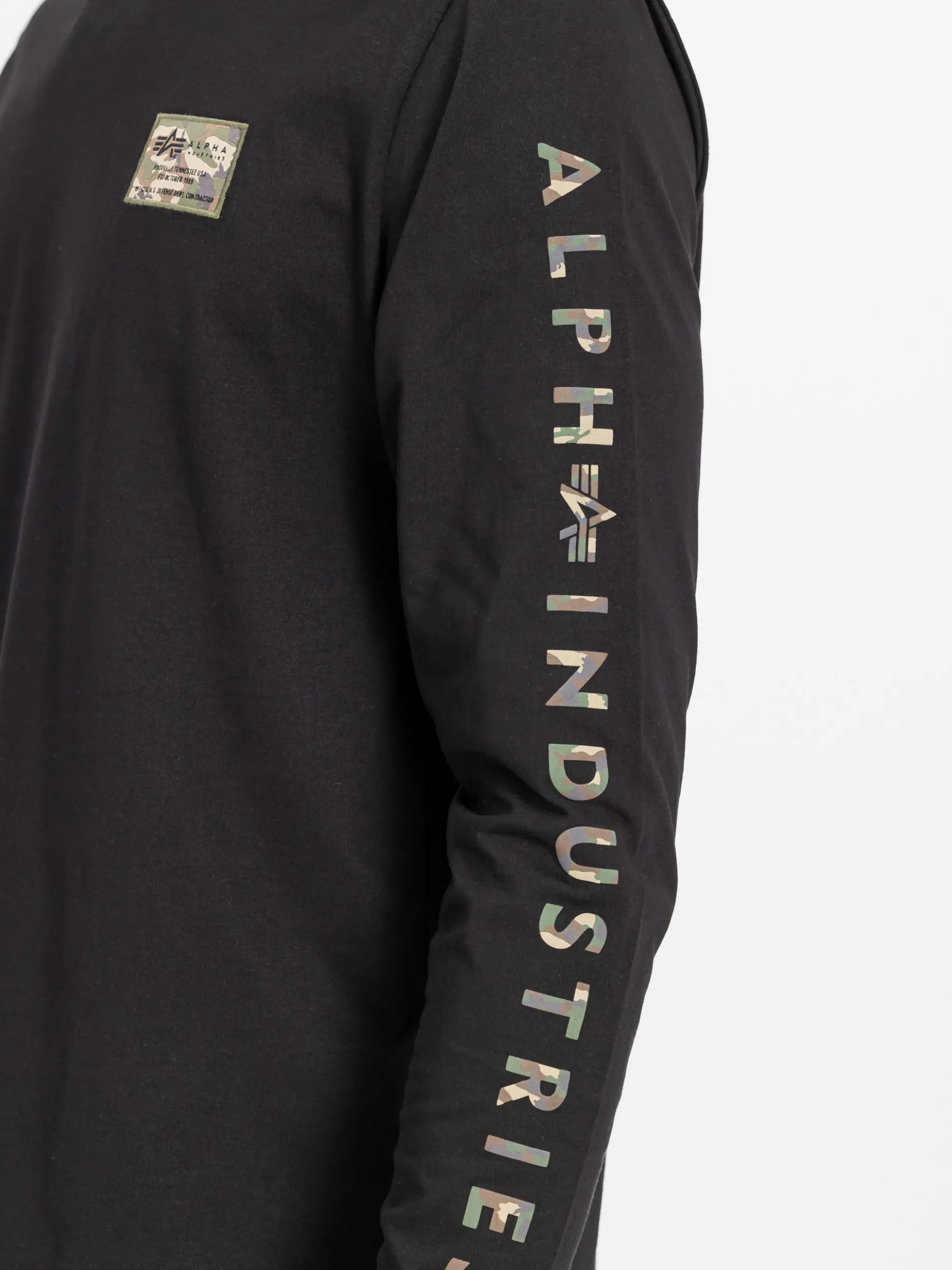 Alpha Industries Herren Langarmshirt in schwarz