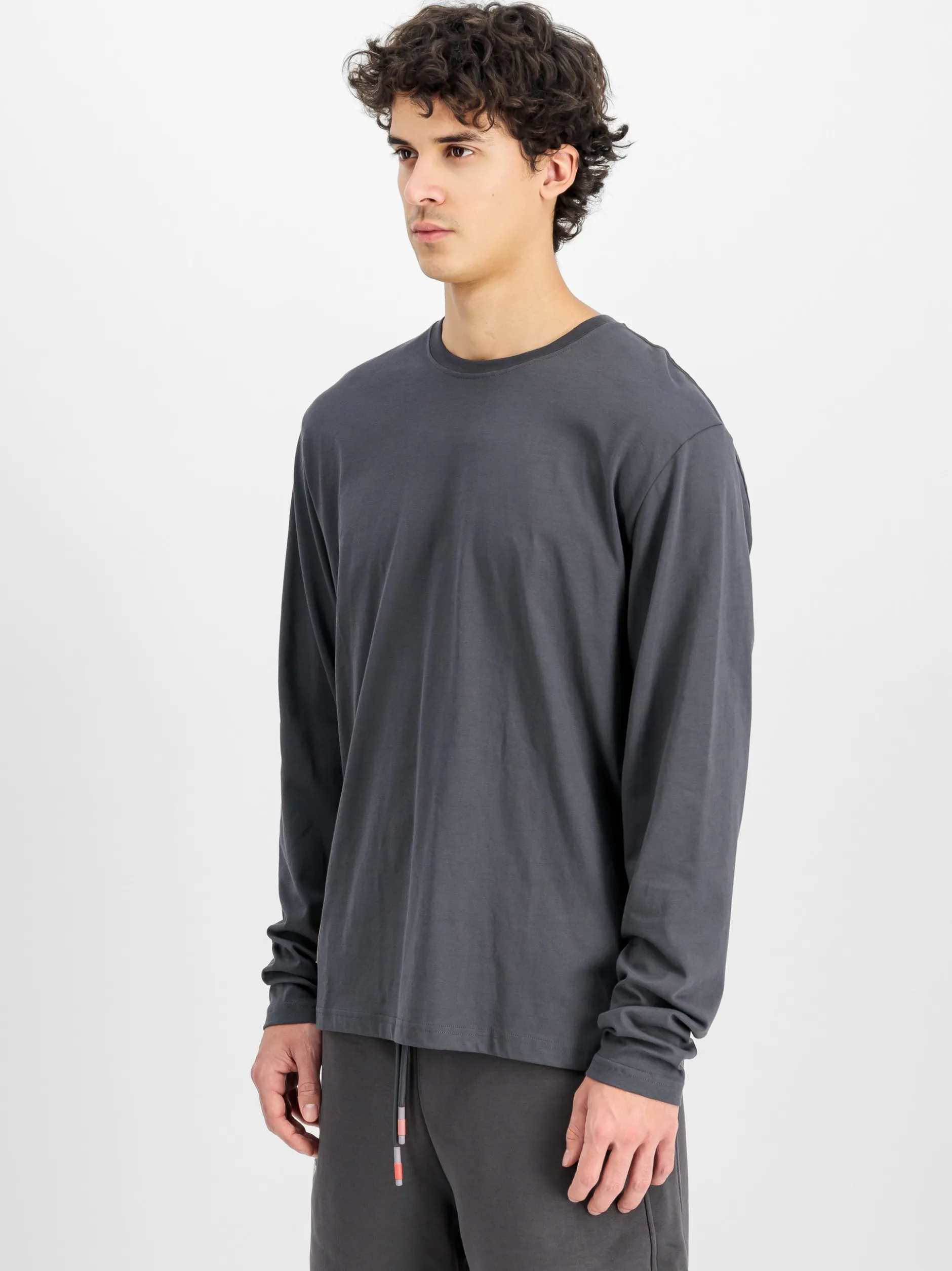 Alpha Industries Herren Langarmshirt in grau