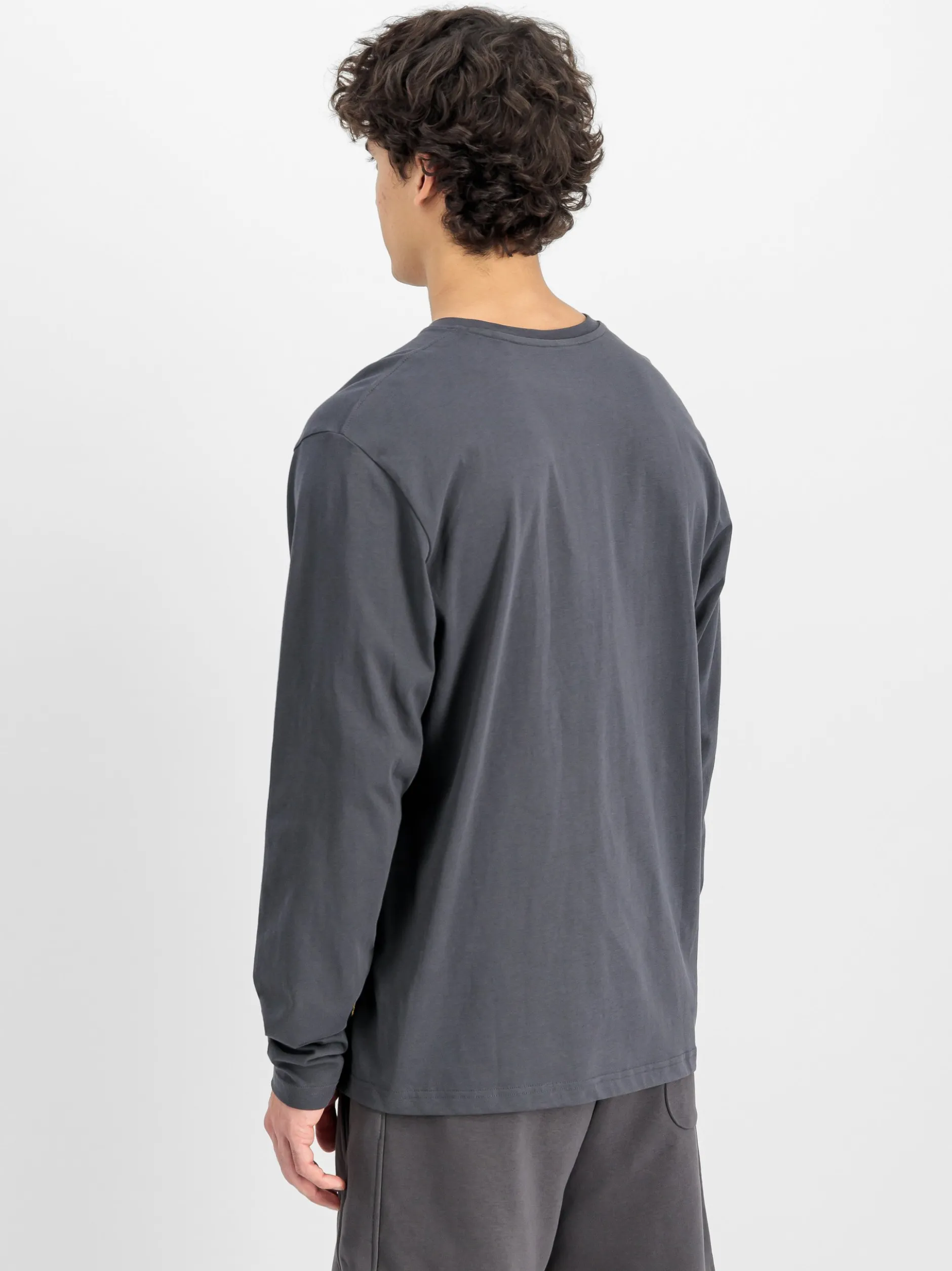 Alpha Industries Herren Langarmshirt in grau