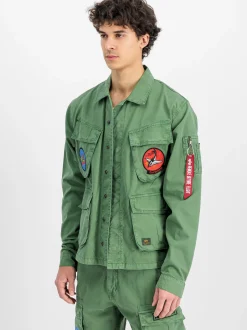 Alpha Industries Herren Overshirt in grau