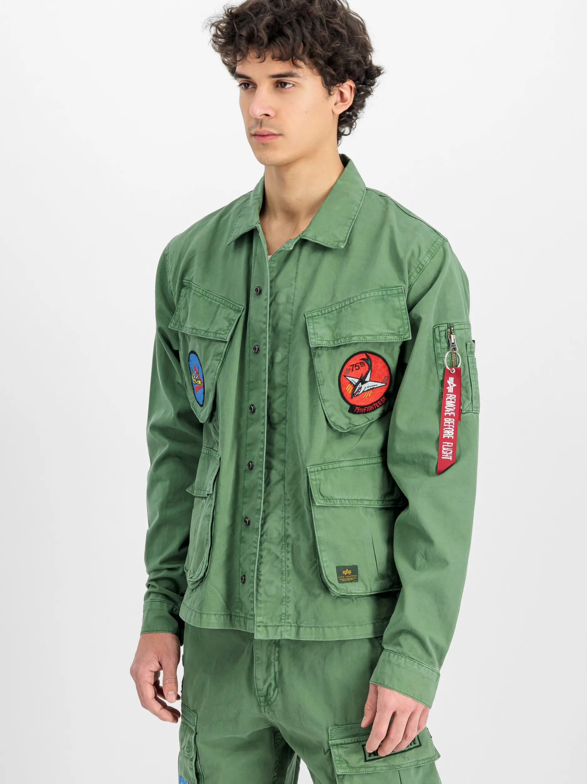 Alpha Industries Herren Overshirt in grau