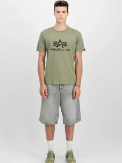 Alpha Industries Herren T-Shirts im 2er-Pack in bordeaux oliv