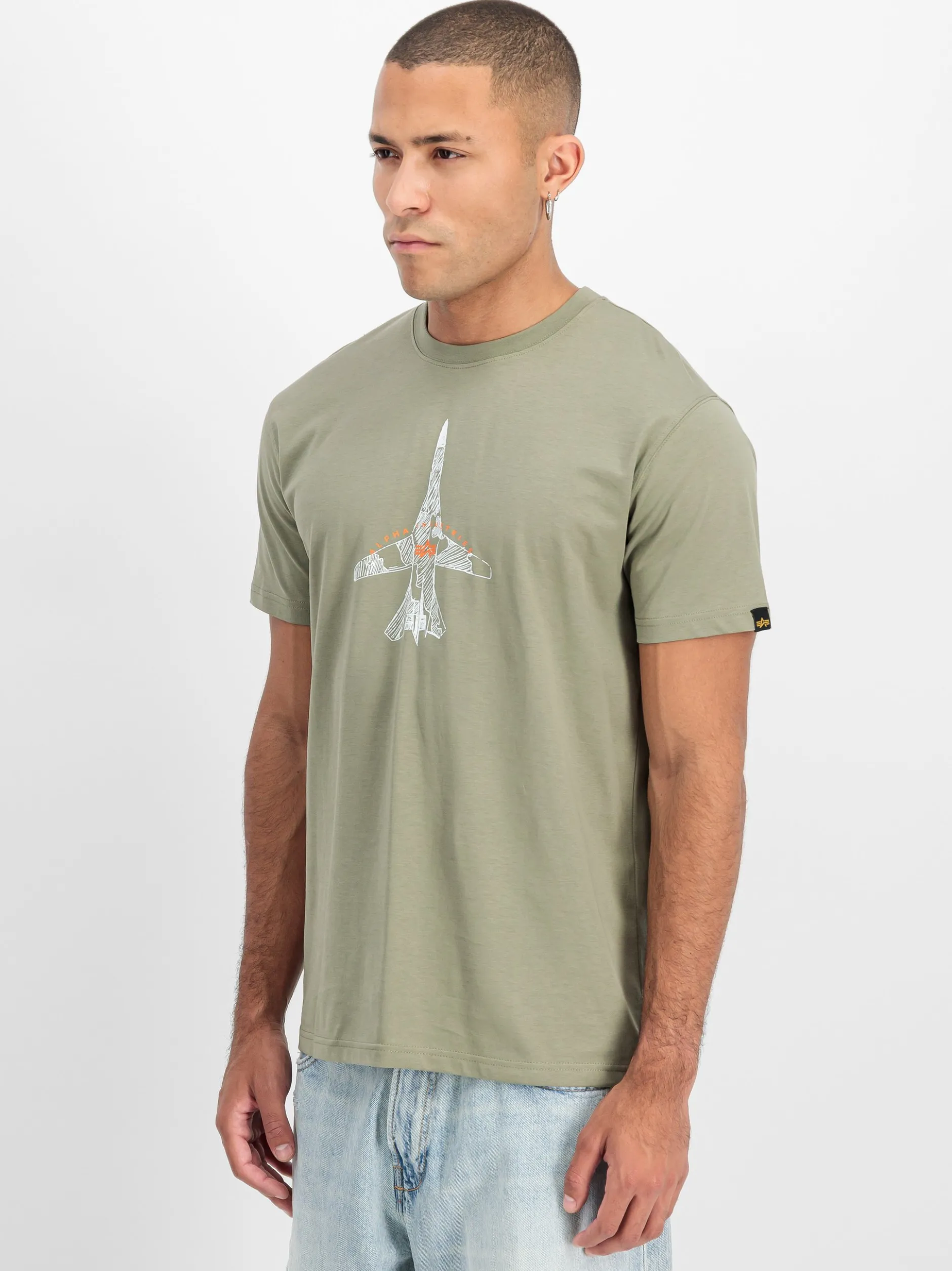 Alpha Industries Herren T-Shirt in oliv