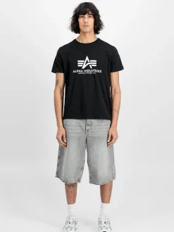 Alpha Industries Herren T-Shirts im 2er-Pack in schwarz weiß