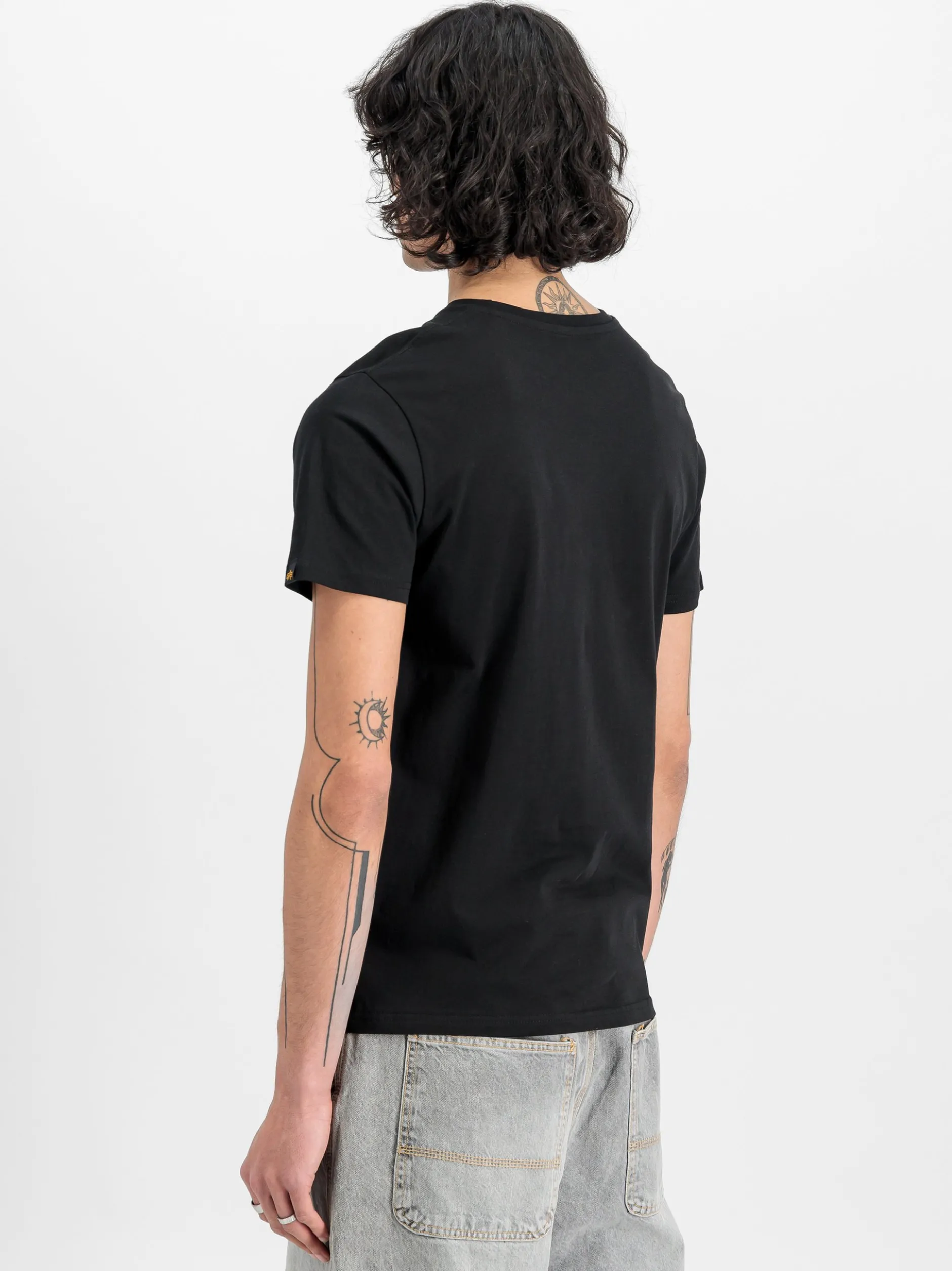 Alpha Industries Herren T-Shirts im 2er-Pack in schwarz