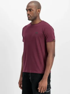 Alpha Industries Herren T-Shirt in bordeaux