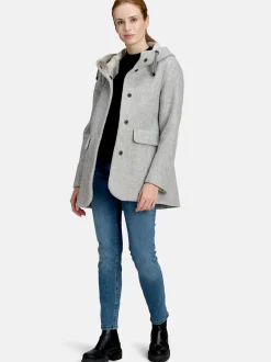 Amber & June Damen Winterjacke in grau