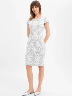 Ambiance Damen Abendkleid in hellgrau ecru