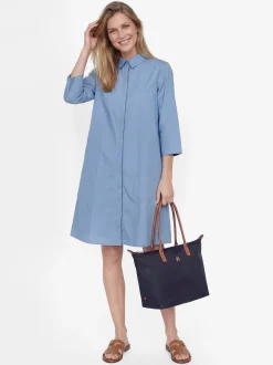 Ambiance Damen Blusenkleid in hellblau - Ärmel: 3/4 Arm