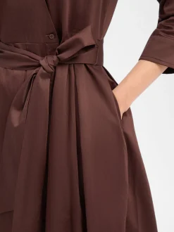 Ambiance Damen Blusenkleid in schoko - Ärmel: 3/4 Arm