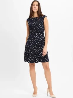 Ambiance Damen Freizeitkleid in marine - Länge: knielang