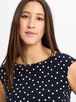 Ambiance Damen Freizeitkleid in marine - Länge: knielang