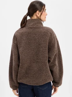 american vintage Damen Fleecejacke - Hok in schoko