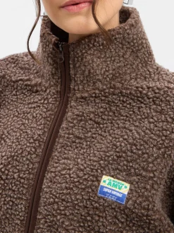 american vintage Damen Fleecejacke - Hok in schoko