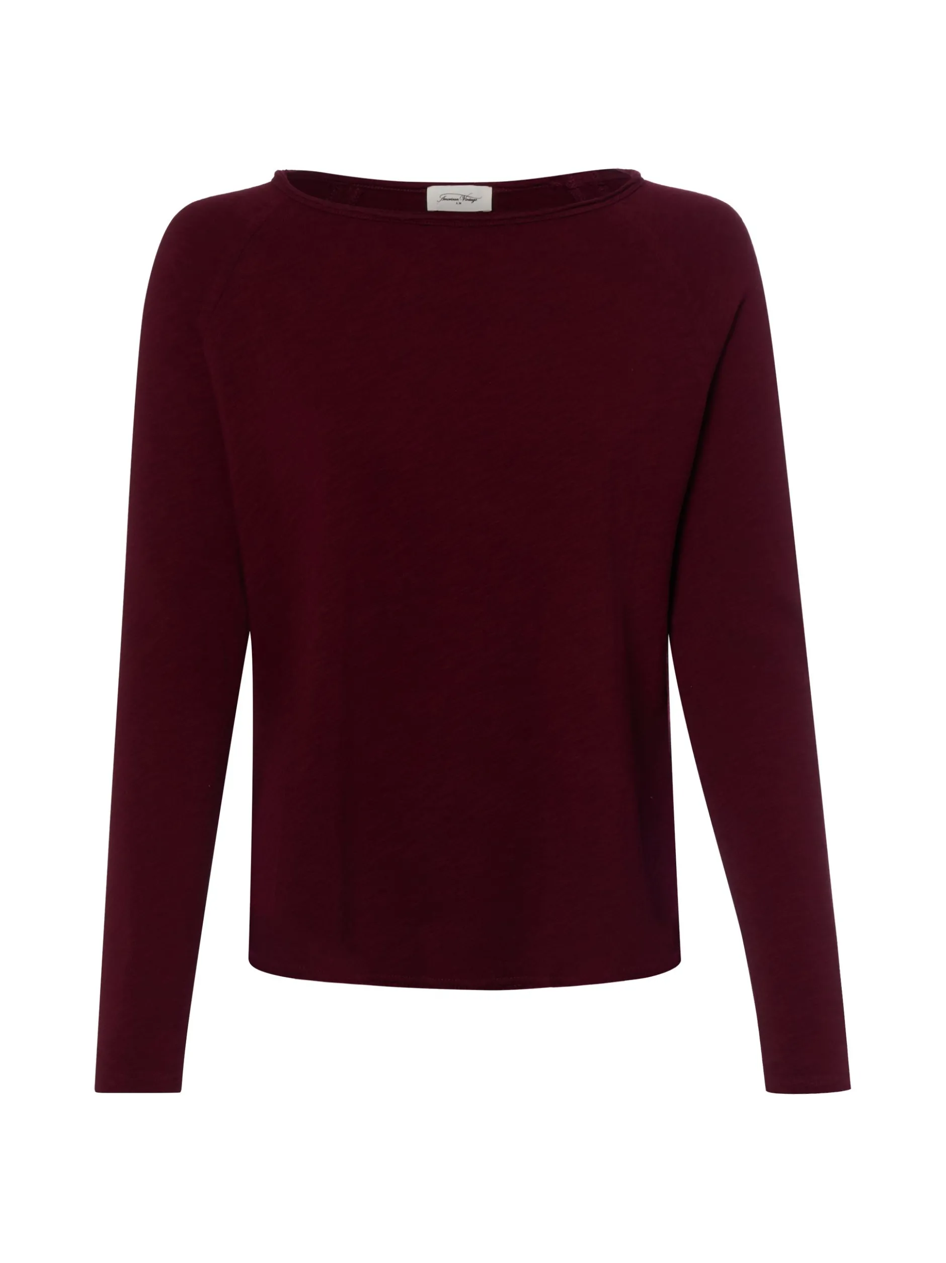 american vintage Damen Langarmshirt - Son31G in bordeaux