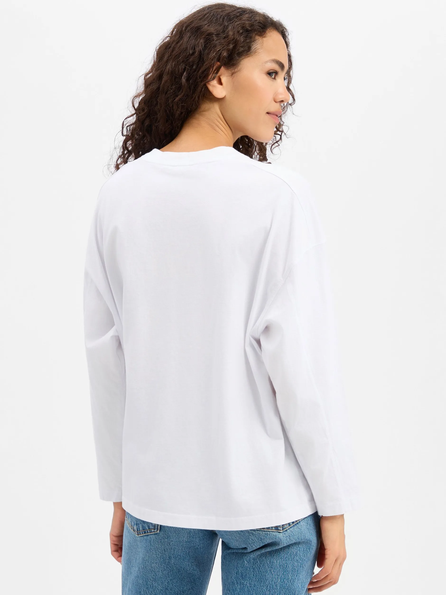 american vintage Damen Langarmshirt - Gixy in weiß