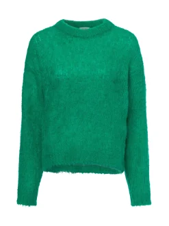 american vintage Damen Strickpullover mit Alpaka-Anteil - Bymi in grün