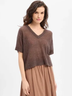 american vintage Damen Strickpullover in schoko
