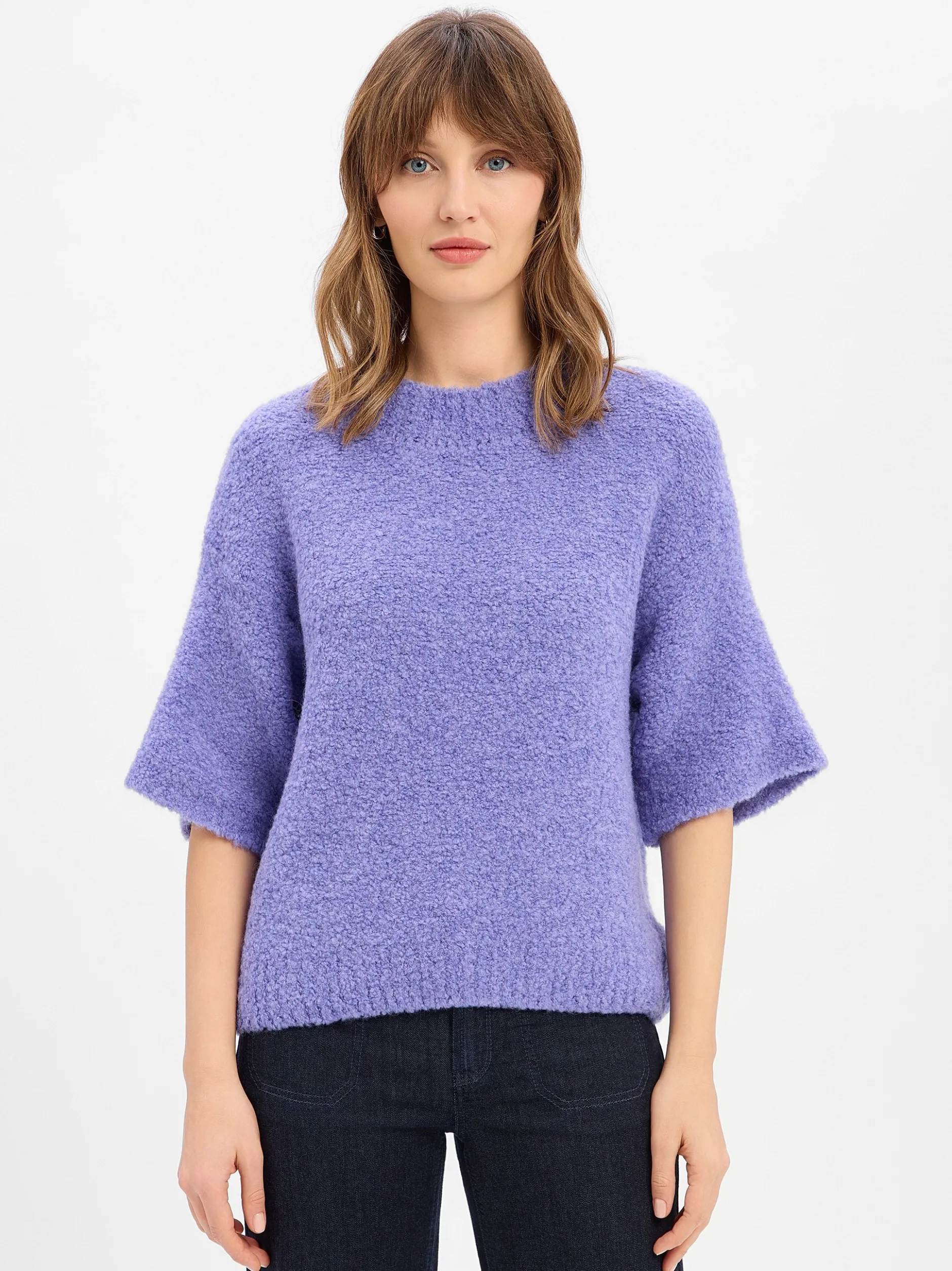 american vintage Damen Strickpullover mit Wolle und Alpaka - Zolly in flieder