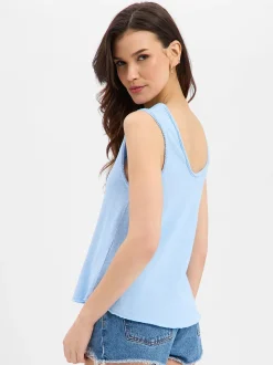 american vintage Damen Top - Sonoma in hellblau