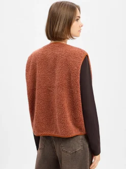 american vintage Damen Weste - Hoktown in cognac